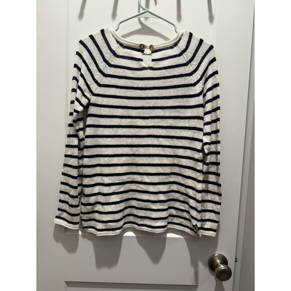 Lilly Pulitzer Sweater Size XS Nautical Quiet Luxury Beach Coastal Cotton - Picture 3 of 5